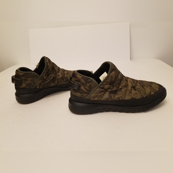 Aldo Men's Pufferlounge Loafers Green Camouflage Size 13 Faux Fur Lined - Picture 7 of 16